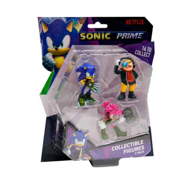 Набір ігрових фігурок Sonic Prime – Доктор Не, Сонік, Эмі