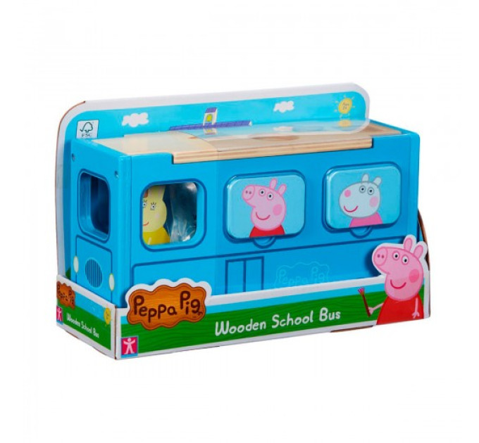 Дерев'яний ігровий набір-сортер Peppa - Шкільний автобус Пеппи