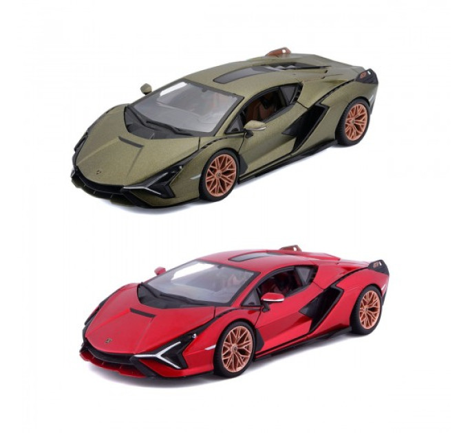 Автомодель - LAMBORGHINI SIÁN FKP 37 (асорті зелений металік, червоний металік, 1:24)