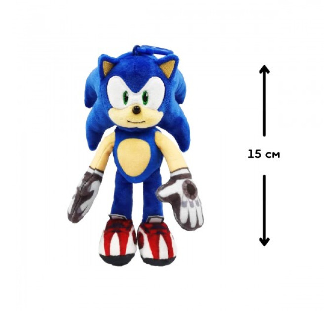 М'яка іграшка на кліпсі Sonic Prime – Сонік-спортсмен