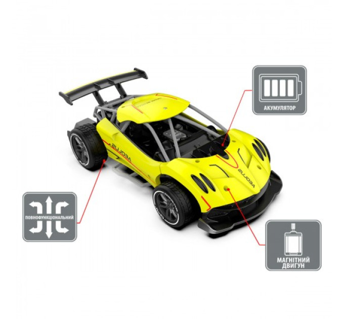 Автомобіль Speed racing drift з р/к – Aeolus (жовтий, 1:16)
