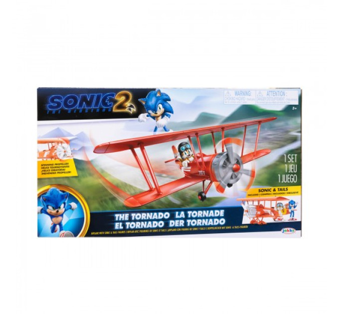 Ігровий набір з фігурками SONIC THE HEDGEHOG 2 - Сонік і Тейлз на біплані