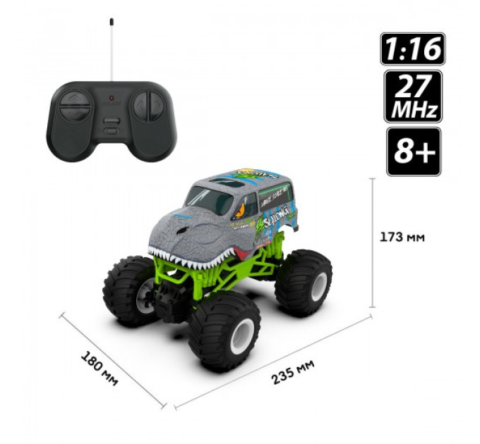 Автомобіль Bigfoot з р/к – Dinosaur (1:16, 27 МГц (MHz))