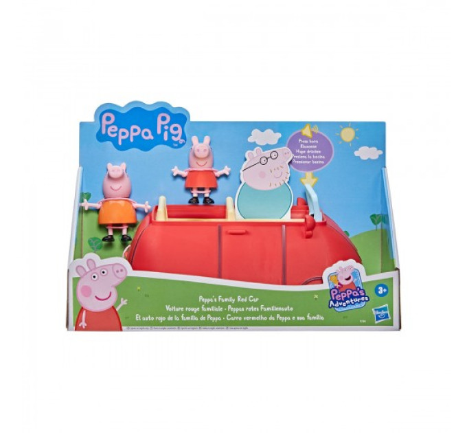 Игровой набор Peppa - Машина семьи Пеппы (2 фигурки, звук)