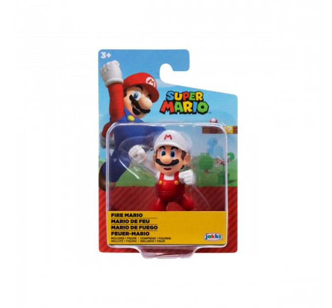 Ігрова фігурка з артикуляцією SUPER MARIO - Вогняний Маріо 6 cm