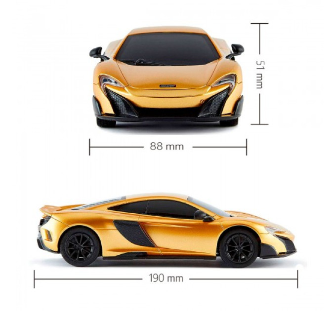 Автомобіль KS Drive на р/к - Mclaren 675LT (1:24, 2.4Ghz, золотий)
