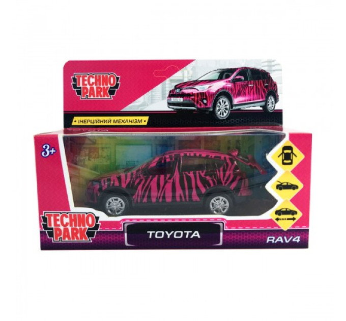 Автомодель GLAMCAR - TOYOTA RAV4 (брусничний)