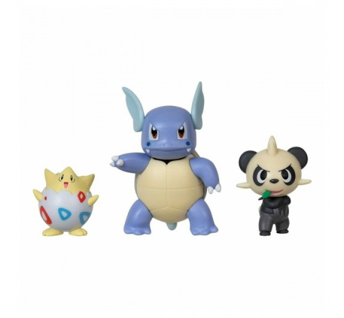 Набір ігрових фігурок Pokemon W17 - Тогепі, Панчам, Вартортл