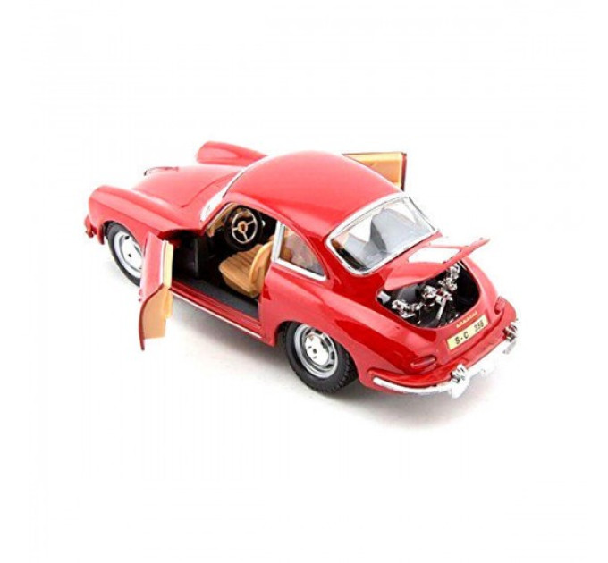 Автомодель - Porsche 356B (1961) (асорті слонова кістка, червоний, 1:24)