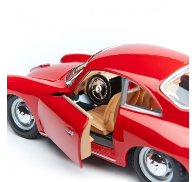 Автомодель - Porsche 356B (1961) (асорті слонова кістка, червоний, 1:24)