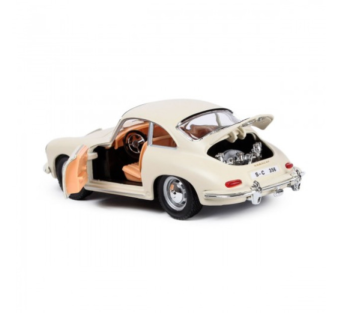 Автомодель - Porsche 356B (1961) (асорті слонова кістка, червоний, 1:24)