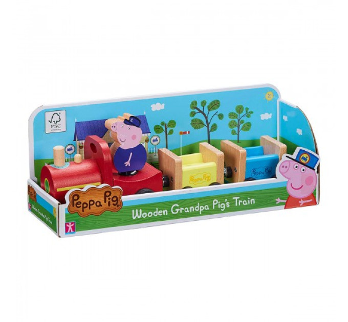 Дерев'яний ігровий набір Peppa - Паровозик дідуся Пеппи