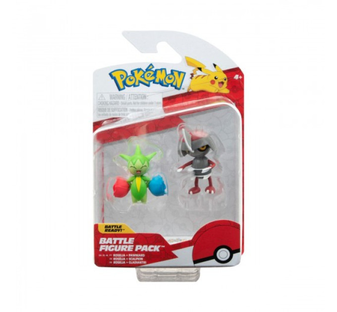 Набір ігрових фігурок Pokemon W15 - Пон'ярд і Розелія