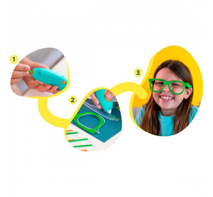 3D-ручка 3Doodler Start Plus для дитячої творчості базовий набір- КРЕАТИВ (72 стрижні)