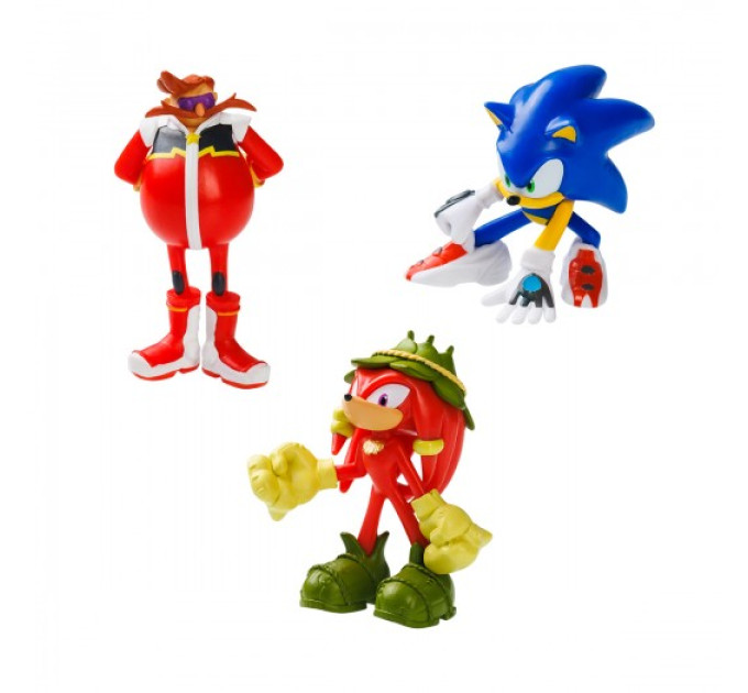 Набір ігрових фігурок Sonic Prime – Сонік, Наклз, Доктор Еґман