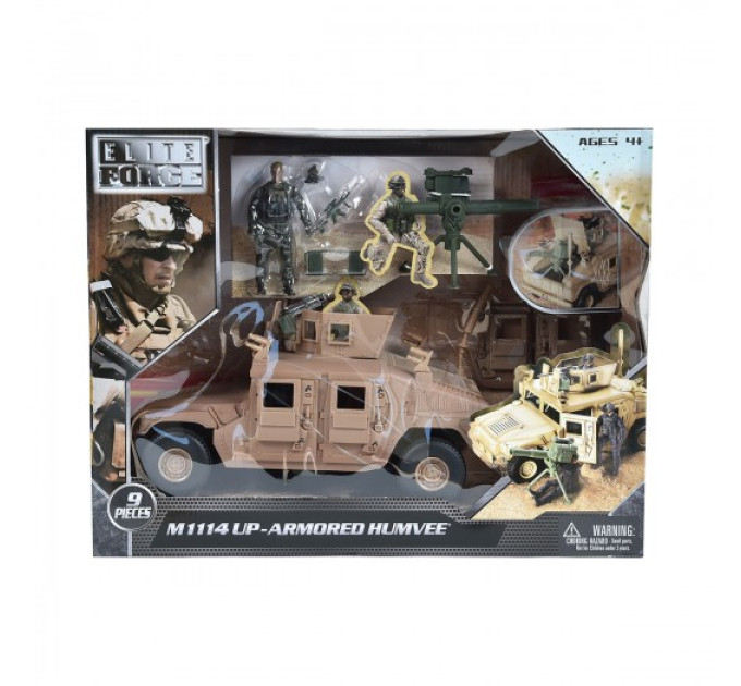 Ігровий набір ELITE FORCE —БРОНЕАВТОМОБІЛЬ  HUMVEE M1114 (машина, фігурка, аксес.)