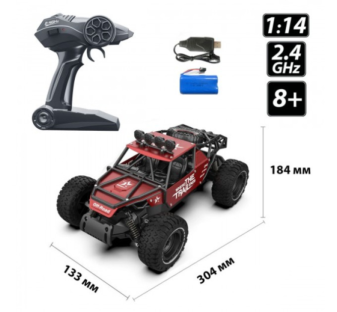 Автомобіль Off-road Crawler з р/к – Race (матовий червоний, 1:14)