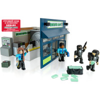 Roblox Игровой набор Deluxe Playset Brookhaven: Outlaw and Order W12, 4 фигурки и аксессуары