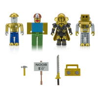 Roblox Игровой набор Jazwares Four Figure Pack Roblox Icons - 15th Anniversary Gold Collector’s Set