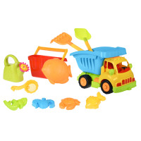 Same Toy Набор для игры с песком Грузовик желтая кабина/синий кузов (11 ед.)