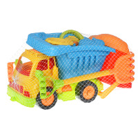Same Toy Набор для игры с песком Грузовик желтая кабина/синий кузов (11 ед.)