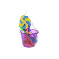Same Toy Набор для игры с песком с Воздушной вертушкой (фиолетовое ведро) (8 шт.)