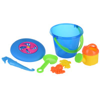 Same Toy Набор для игры с песком с Летающей тарелкой (синее ведро) (8 шт.)