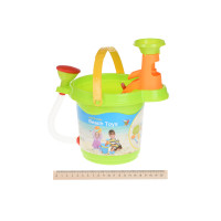 Same Toy Набор для игры с песком Ведерко зеленое (6 ед.)