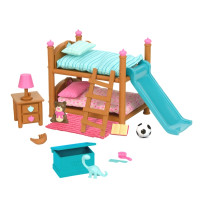 Li`l Woodzeez Игровой набор - Двухъярусная кровать для детской комнаты