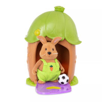 Li`l Woodzeez Игровой набор - Домик c сюрпризом (зеленая крыша, 1 фигурка кролика, 1 аксессуар)