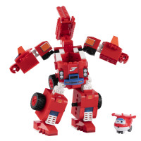 Super Wings Конструктор-трансформер Small Blocks 2-in-1 Buildable Transforming Vehicle Jett, Джетт